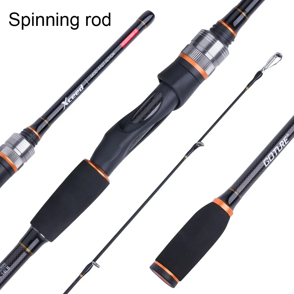 

Goture Casting Spinning Fishing Rod 2.1m 2.4m UltraLight Carbon Fiber Rod Pole 4 Section Lake River Sea Fast Trout Fishing Rods