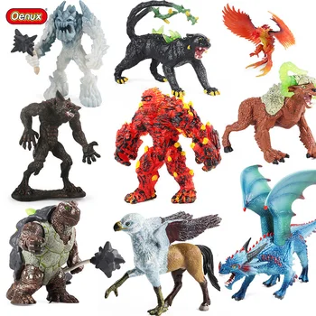 Construa um Mundo Jurássico Incrível com os Impressionantes Blocos de Montar de Dinossauros da JIMITU 9 Oenux Simulation Dinosaur Dragon Turtles Fire Bull Orangutan Magma Golem Animal Model Action Figures Pvc Collection Kid Toy Gift