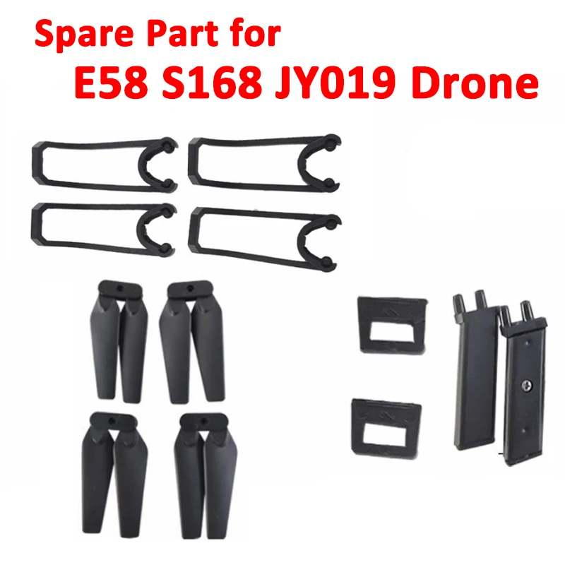 

E58 Propeller Protective Frame Blade Guard Landing Skid Spare Part Kit for E58 S168 JY019 Foldable Drone Replacement Accessory