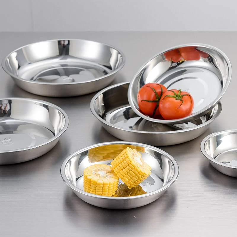 5Pcs Stainless Steel Food Plates Round Dinner Fruit Trays Pasta Salad Snack Dessert Dishes Serving 18cm
5Pcs Stainless Steel Food Plates Round Dinner Fruit Trays Pasta Salad Snack Dessert Dishes Serving 18cm