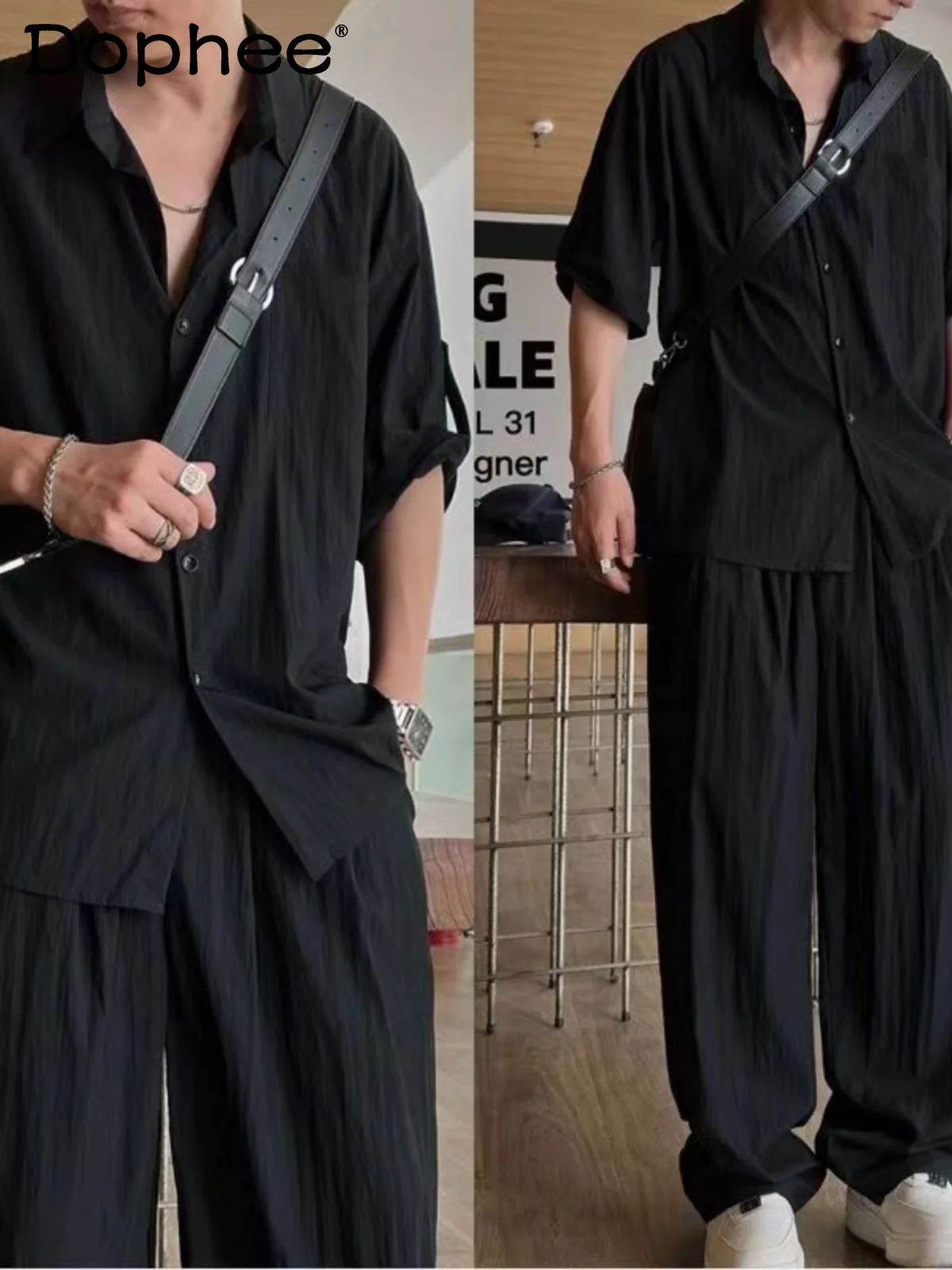 2024 Summer Fashion Men's Sets Light Shirt Half Sleeve Casual Trousers Suit Trendy Men's High-End Handsome Male Two-Piece Suit
2024 Summer Fashion Men's Sets Light Shirt Half Sleeve Casual Trousers Suit Trendy Men's High-End Handsome Male Two-Piece Suit