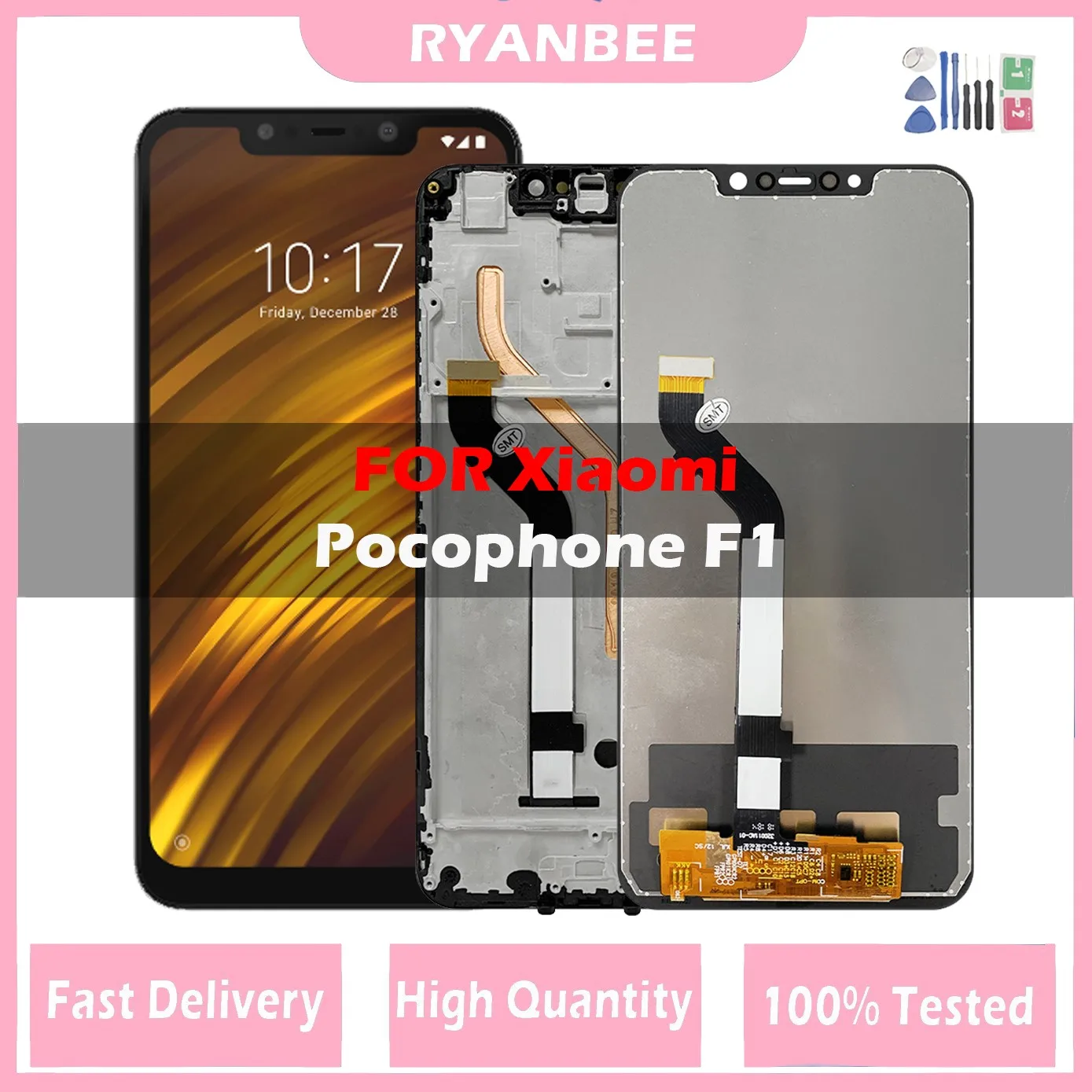 

Оригинальный ЖК-дисплей 6,18 дюйма для Xiaomi Pocophone F1, ЖК-дисплей, сенсорный экран, дигитайзер в сборе для Xiaomi PocophoneF1 PocoF1