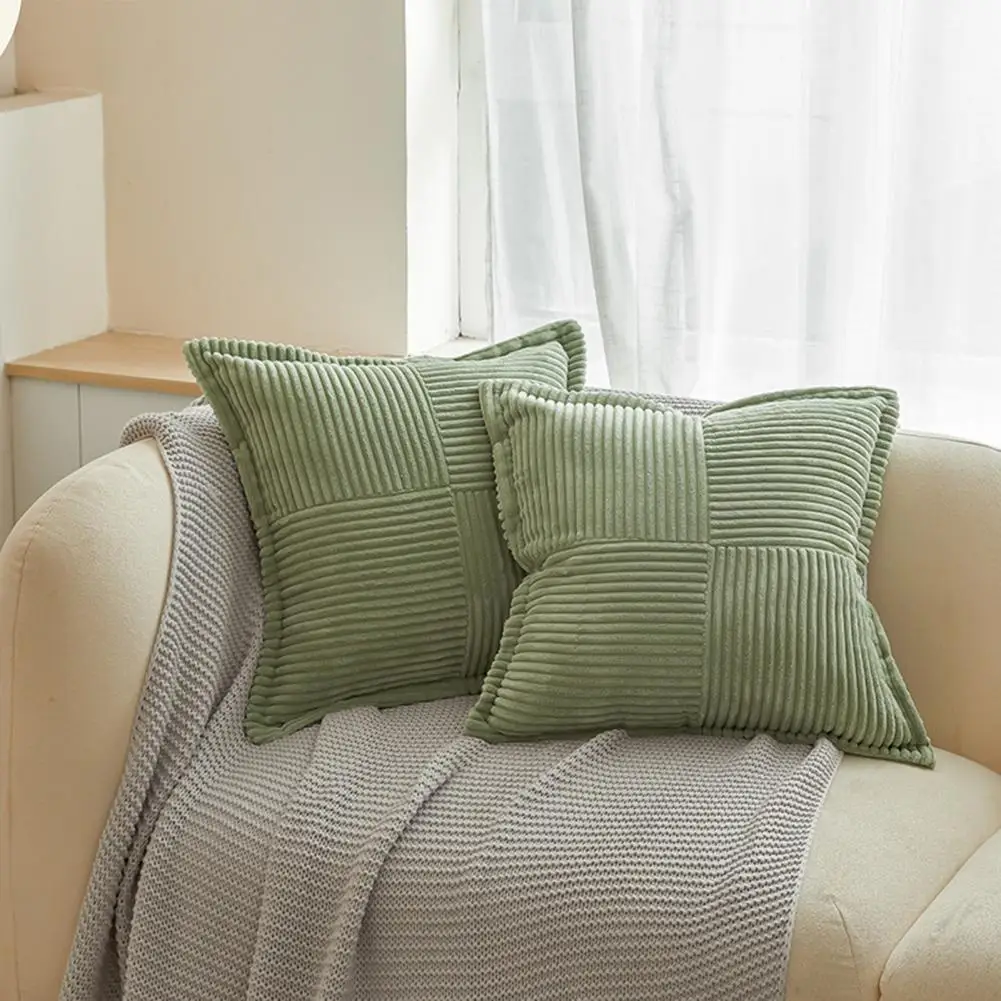 

Striped Pillowcase Machine Washable Pillowcase Soft Stylish Home Decoration Pillow Cushion Cover Plush Corn Stripe for A
