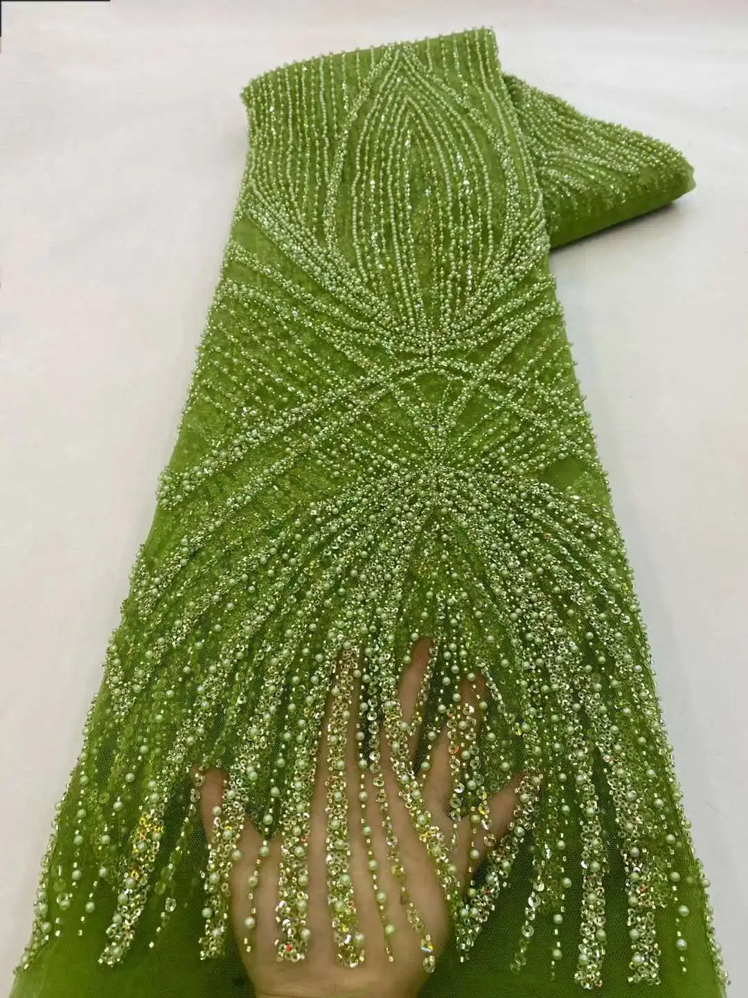 Beautiful African sequins Lace Fabric High Quality Embroidery tube Beaded Lace Fabric For Nigerian Wedding Party Dresses XZ
Beautiful African sequins Lace Fabric High Quality Embroidery tube Beaded Lace Fabric For Nigerian Wedding Party Dresses XZ