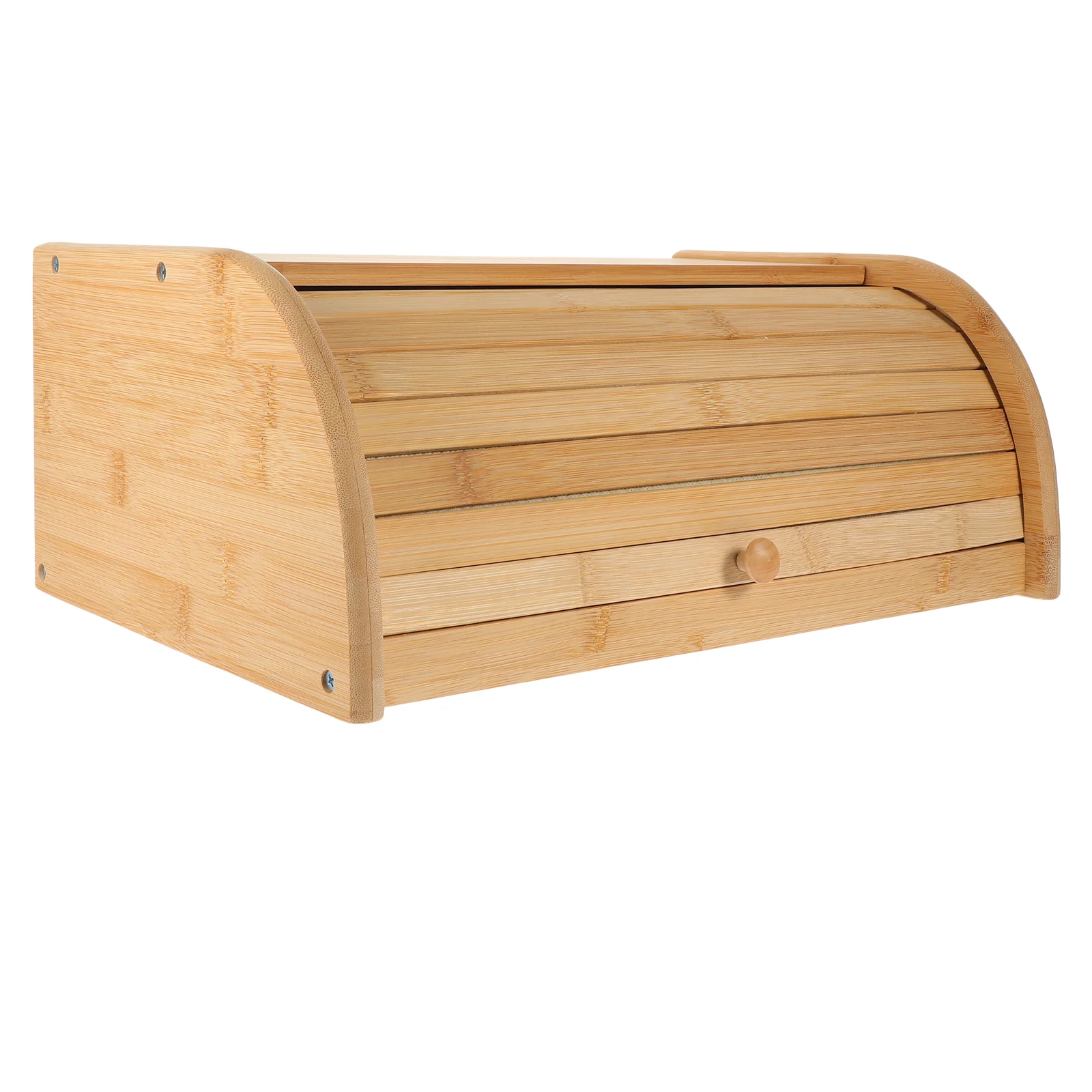 Wood Bread Box Roll Top Breadbox Bread Storage Container Kitchen Counter Organizer
Wood Bread Box Roll Top Breadbox Bread Storage Container Kitchen Counter Organizer