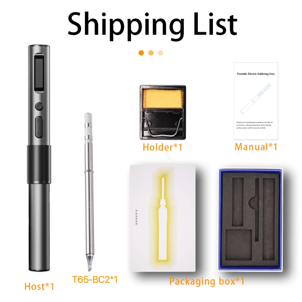 Electric Soldering Iron Adjustable Constant Temperature DC Power Supply For PD2.0 QC3.0 Protocols Heating Core
Electric Soldering Iron Adjustable Constant Temperature DC Power Supply For PD2.0 QC3.0 Protocols Heating Core