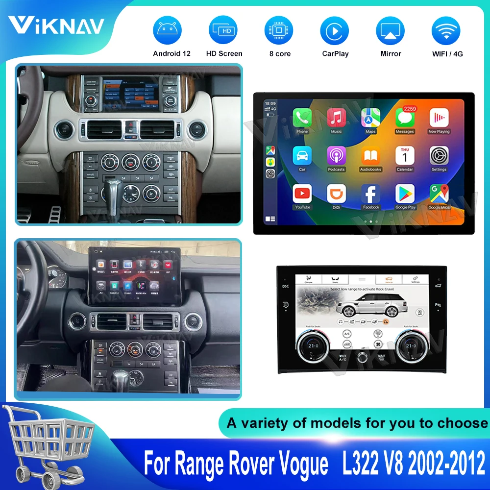 13,1 дюймов для Range Rover Vogue L322 V8 2002-2012 Android 12 Автомобильный умный мультимедийный видеоплеер Радио GPS навигация
13,1 дюймов для Range Rover Vogue L322 V8 2002-2012 Android 12 Автомобильный умный мультимедийный видеоплеер Радио GPS навигация