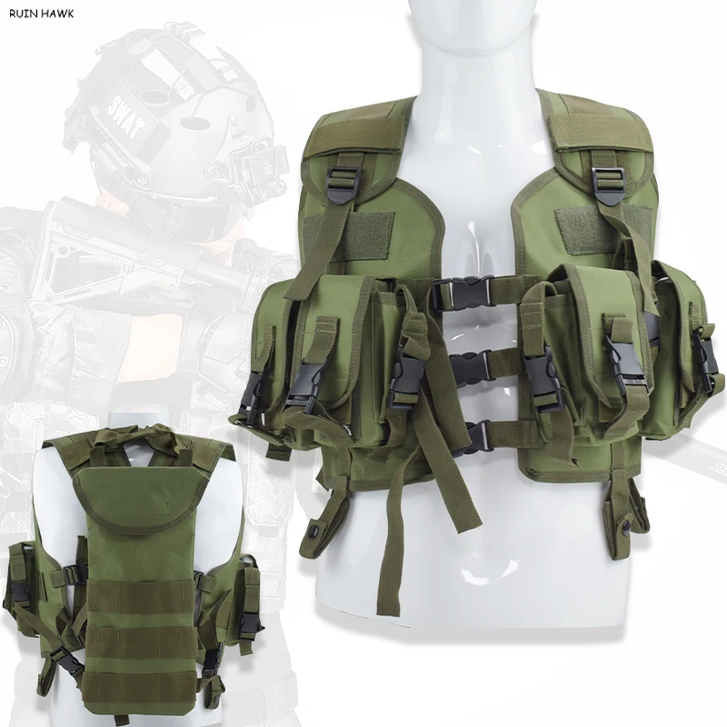 

Men's Outdoor Camouflage Tactical Vests Military Equipment Army Combat Body Armor Hunting War Game Airsoft Vest With Water Bag