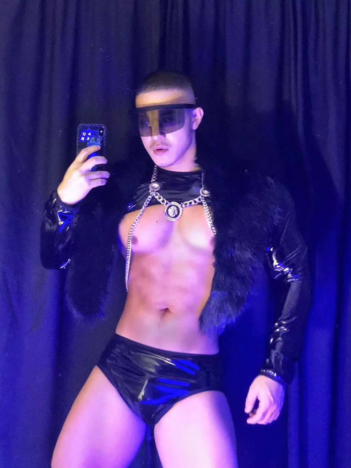 Black Pu Leather Pole Dance Costume Adult Male Nightclub Bar Gogo Dance Performance Wear Muscle Man Dancer Sexy Outfit
Black Pu Leather Pole Dance Costume Adult Male Nightclub Bar Gogo Dance Performance Wear Muscle Man Dancer Sexy Outfit