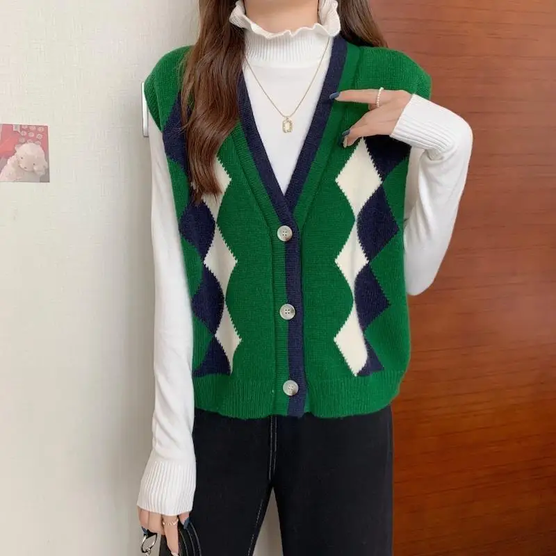Yasuk Spring Autumn AllSeason Solid Casual Button Tess Vest Women's Loose Knitted Top Sweater Gentle All-Match Cardigan Plaid
Yasuk Spring Autumn AllSeason Solid Casual Button Tess Vest Women's Loose Knitted Top Sweater Gentle All-Match Cardigan Plaid
