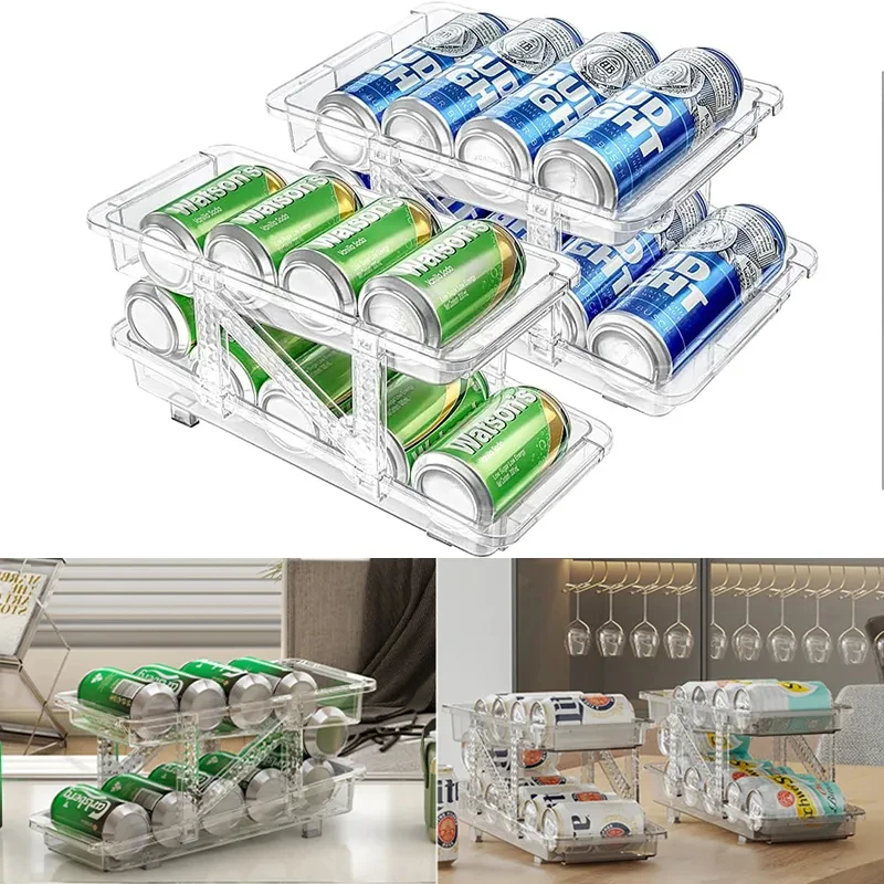 Double Layers Soda Can Organizer for Refrigerator Cabinet Beverage Can Dispenser Adjustable Storage Box for Standard Cans
Double Layers Soda Can Organizer for Refrigerator Cabinet Beverage Can Dispenser Adjustable Storage Box for Standard Cans