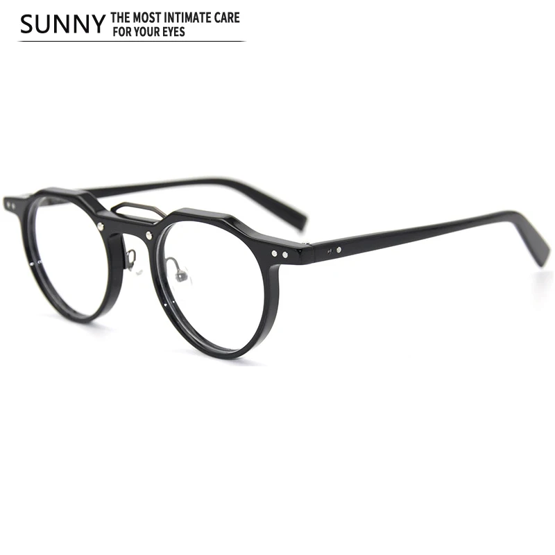 

Retro Vintage Acetate Optical Glasses Frame For Women Men Oval Top Quality Designer Handmade Reading Eyeglass 98002 Female male