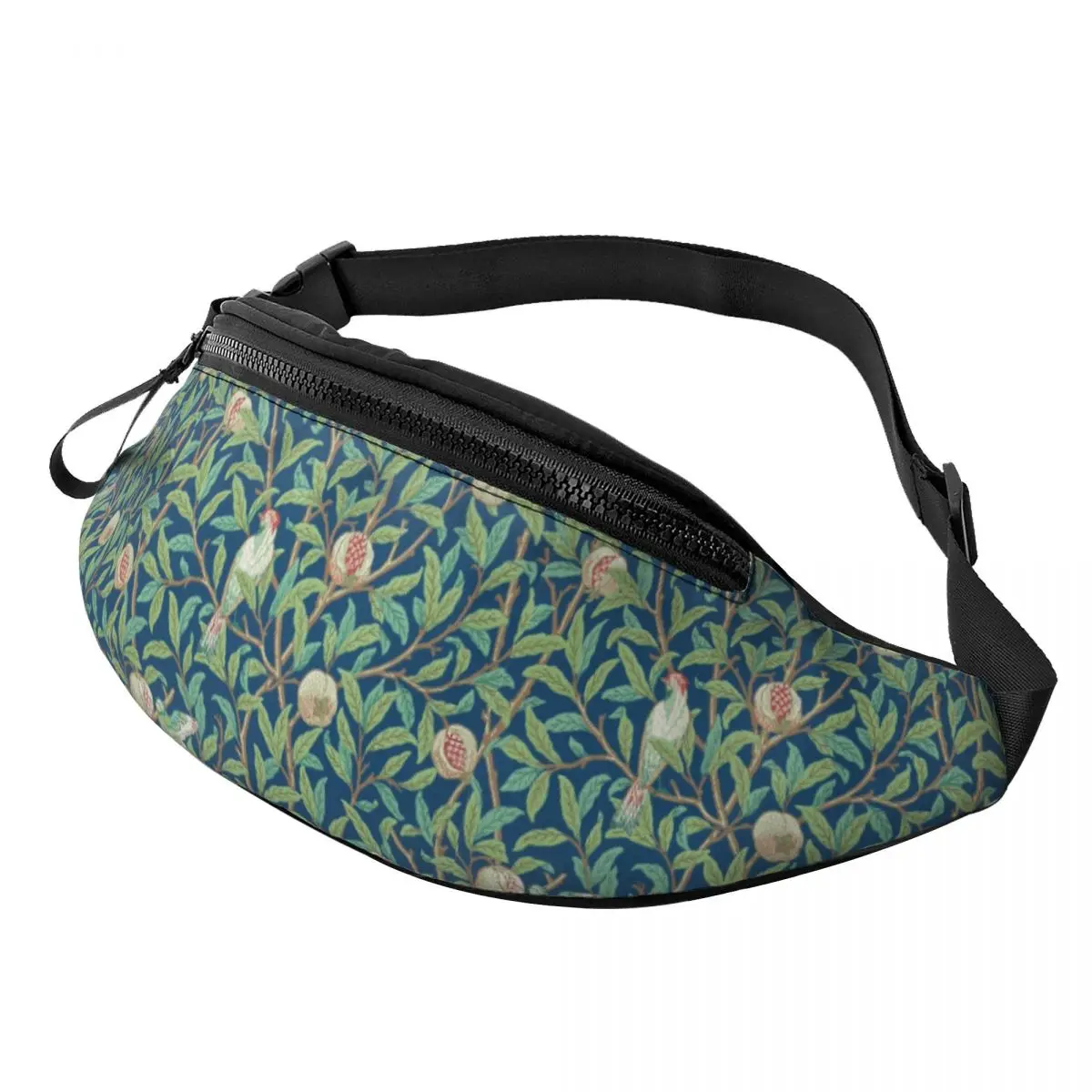 

William Morris Fruit Trees And Birds Fanny Pack Cool Vintage Floral Plants Crossbody Waist Bag for Running Phone Money Pouch