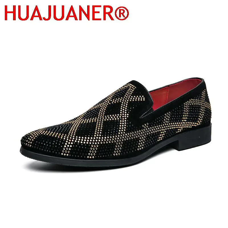 

High Quality Big Size 38-47 Men's Casual Leather Shoes Simple Non-Slip Breathable Loafers Male Party Punk Moccasins Dress Flats