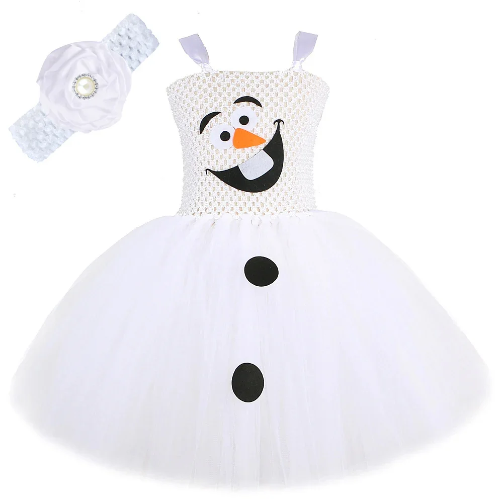 

Новое платье-пачка для маленьких девочек, рождественские костюмы снеговика, Детский карнавальный наряд на Хэллоуин, Детская Новогодняя одежда