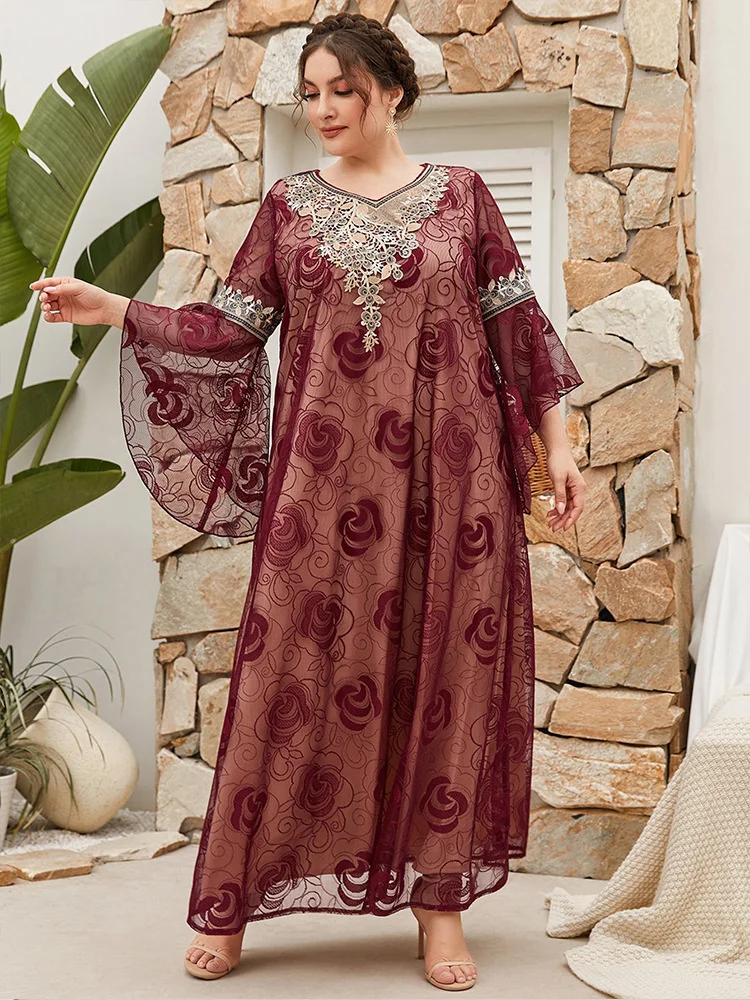 Plus Size African Dresses Women Traditional Muslim Hijab Double Embroidery Kaftan Maxi Dress 2023 Spring Casual Clothing
Plus Size African Dresses Women Traditional Muslim Hijab Double Embroidery Kaftan Maxi Dress 2023 Spring Casual Clothing