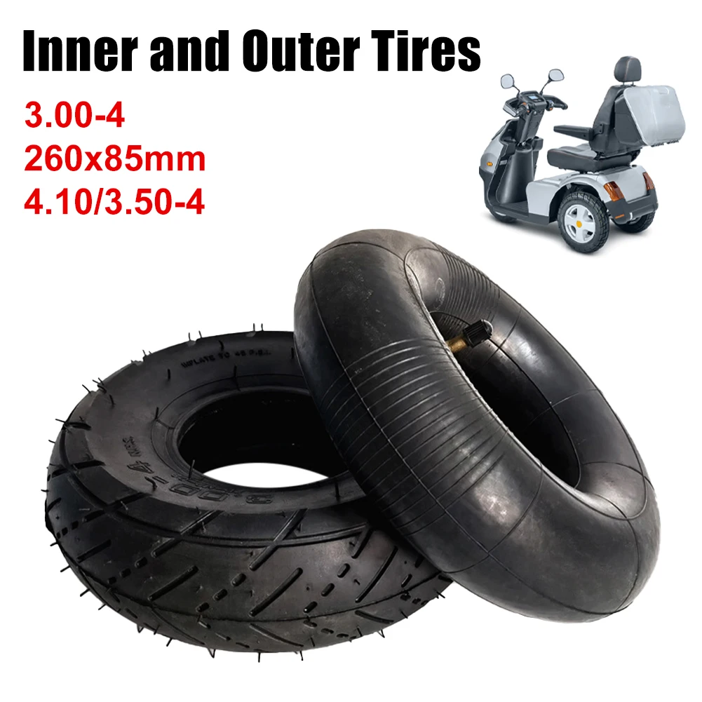 10 Inch Tire Replacement Inner Tube Outer Tire 4.10/3.50-4 Electric Scooter Thickened Rubber 260x85mm/ 3.00-4 Inner Outer Tires
10 Inch Tire Replacement Inner Tube Outer Tire 4.10/3.50-4 Electric Scooter Thickened Rubber 260x85mm/ 3.00-4 Inner Outer Tires