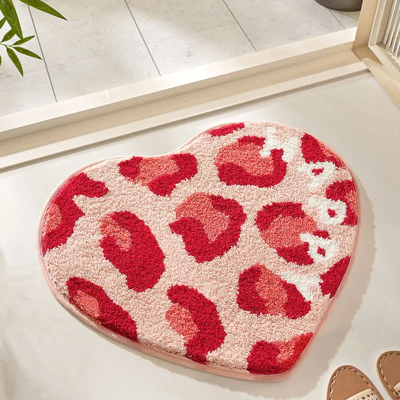 Red Heart Bedroom Rug Fluffy Geometric Patterns Tufting Bathroom Mat Kids Room Doormat Living Room Carpet 양탄자
Red Heart Bedroom Rug Fluffy Geometric Patterns Tufting Bathroom Mat Kids Room Doormat Living Room Carpet 양탄자