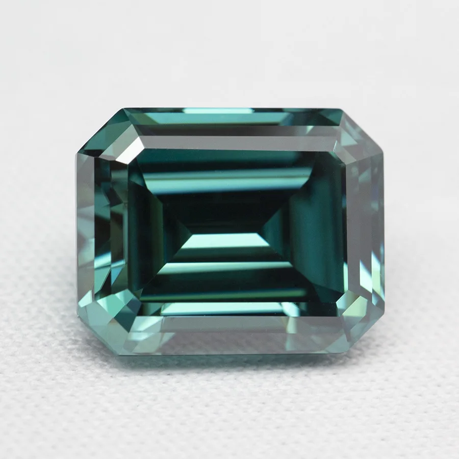 

Top Green Moissanite Loose Stone Emerald Cut VVS1 GRA Certified Moissanita Gemstones Premium Lab Diamond Stone for Jewelry
