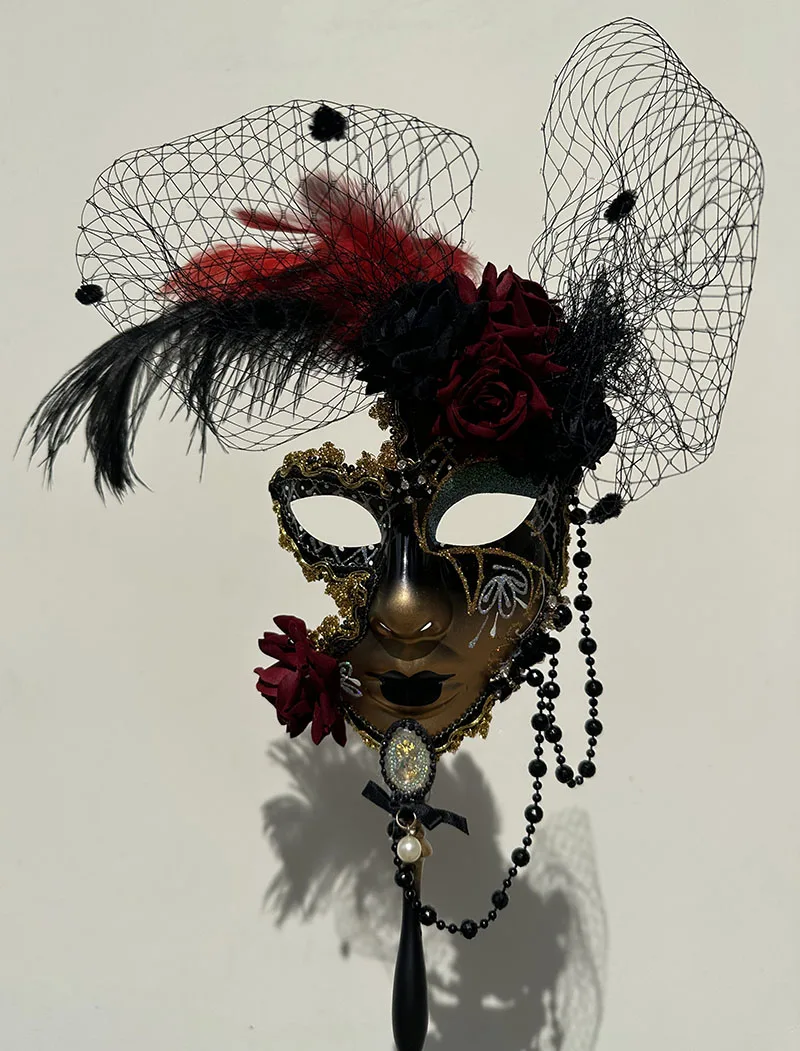 Customized Venetian Gothic Masquerade Halloween Lace Hand-Held Mask Party Masked Dark Rose
Customized Venetian Gothic Masquerade Halloween Lace Hand-Held Mask Party Masked Dark Rose