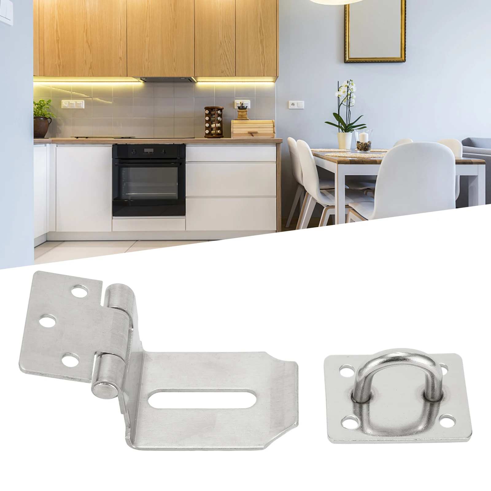 Durable Stainless Steel Door Lock Buckle Hasp Staple Gate Door Shed Latch Lock Plate Door Latch Clasp For Padlock Security
Durable Stainless Steel Door Lock Buckle Hasp Staple Gate Door Shed Latch Lock Plate Door Latch Clasp For Padlock Security