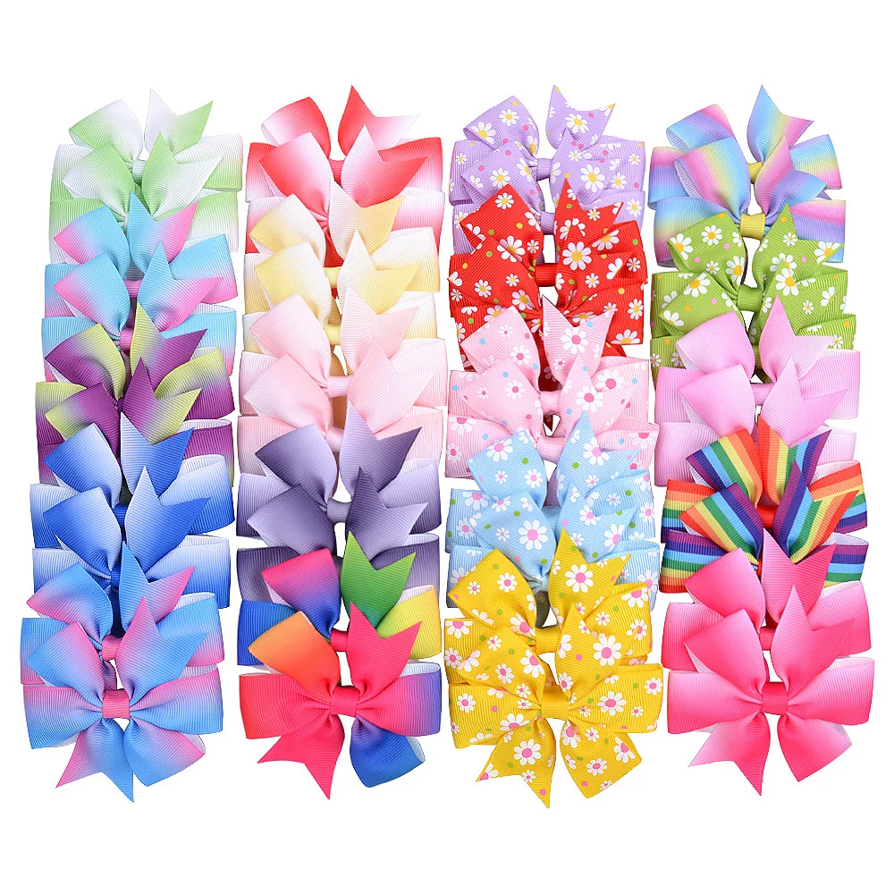 3.2 Inches Grosgrain Ribbon Boutique Gradient Color Hair Bows With Clip for Girl Kids Handmade Pinwheel Rainbows Bow Accessories
3.2 Inches Grosgrain Ribbon Boutique Gradient Color Hair Bows With Clip for Girl Kids Handmade Pinwheel Rainbows Bow Accessories