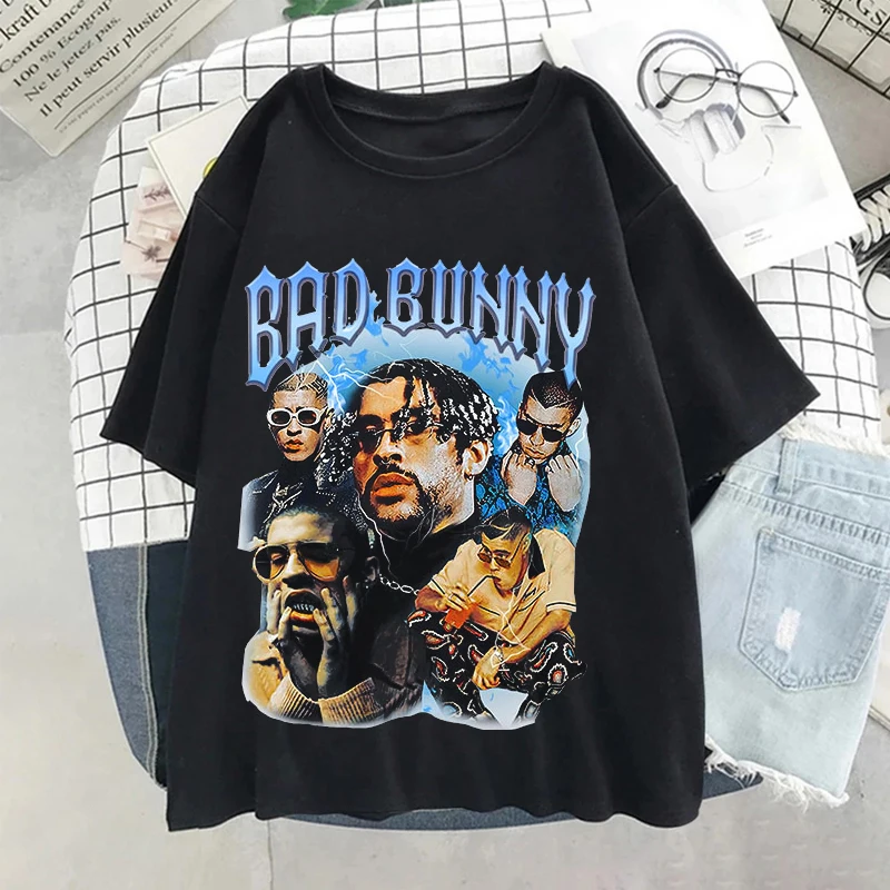 

UN VERANO SIN TI Bad Bunny T-shirt Men's and Women's Cotton T-shirt Summer Casual Street Short Sleeve Fashion Harajuku T-shirt