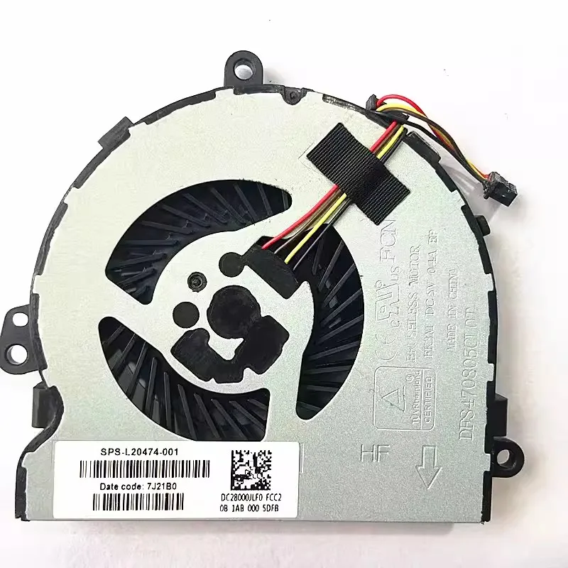 

Original New CPU Cooler Fan for HP 15-DA 15-DB 250 G7 15Q-DX TPN-C129 TPN-C130 Laptop Cooling Fan