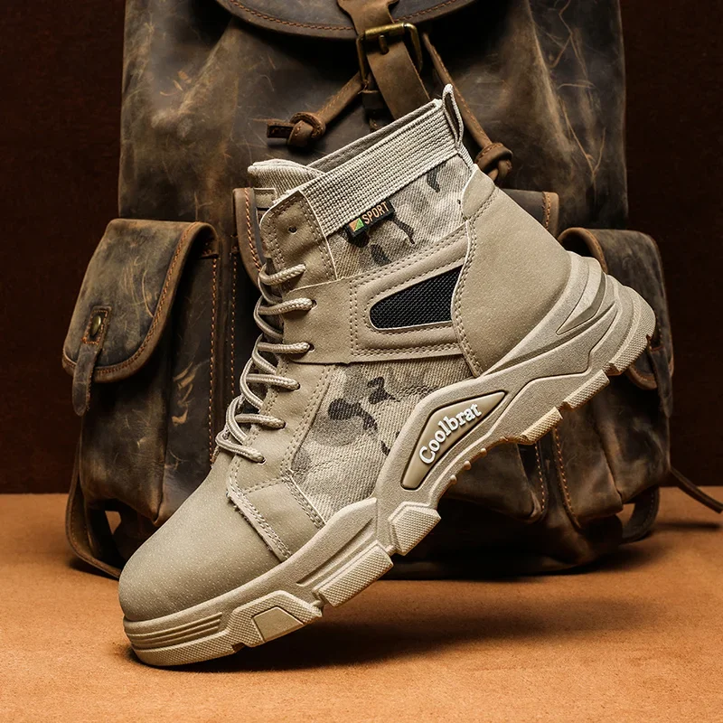 

Мужские тактические ботинки военные парусиновые боевые дышащие ботинки для пустыни высокие рабочие защитные ботинки рабочая и защитная обувь