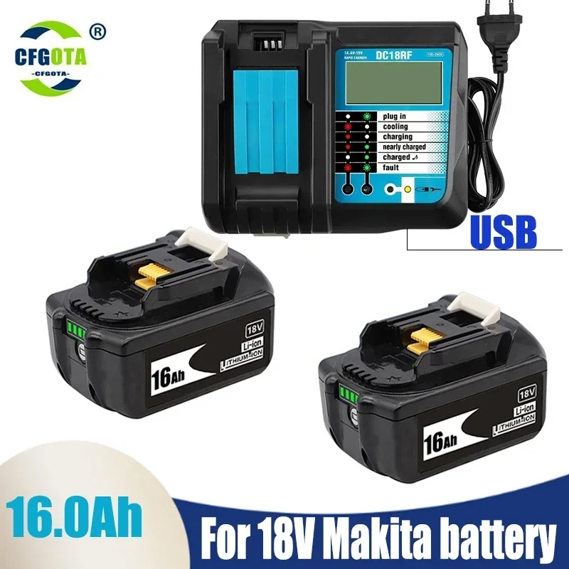 Аккумуляторная батарея BL1860, 18 в, 16000 мАч, литий-ионная батарея для Makita 18 в, аккумулятор BL1840, BL1850, BL1830, BL1860B, LXT 400 + зарядное устройство
Аккумуляторная батарея BL1860, 18 в, 16000 мАч, литий-ионная батарея для Makita 18 в, аккумулятор BL1840, BL1850, BL1830, BL1860B, LXT 400 + зарядное устройство