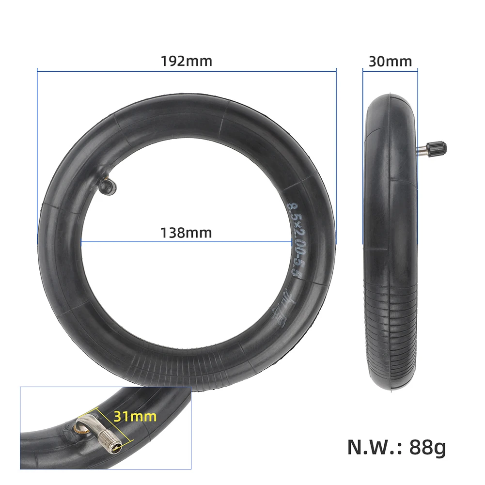 Brand New Scooter Inner Tube Tire 8.5 Inch 8.5x2.00-5.5 Replacement Rubber Inner Tube Straight/Bent Valve Tire
Brand New Scooter Inner Tube Tire 8.5 Inch 8.5x2.00-5.5 Replacement Rubber Inner Tube Straight/Bent Valve Tire