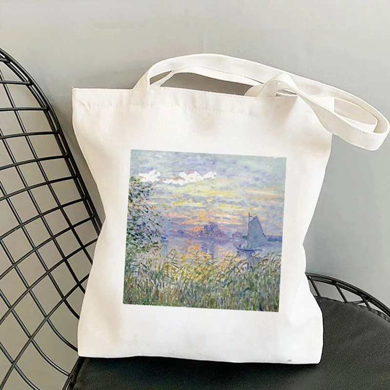 Women Shopper bag soft monet collage Printed Kawaii Bag Harajuku Shopping Canvas Shopper Bag girl handbag Tote Shoulder Lady Bag
Women Shopper bag soft monet collage Printed Kawaii Bag Harajuku Shopping Canvas Shopper Bag girl handbag Tote Shoulder Lady Bag