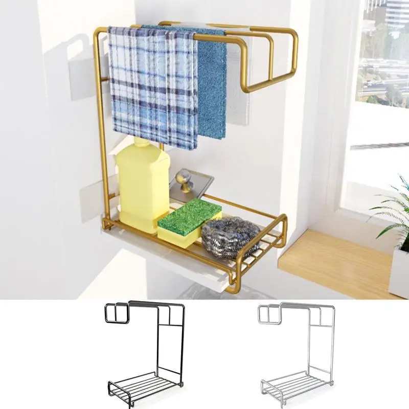 Kitchen Storage Rack Towel Sponge Drain Racks NEW Large Sponge Holder Countertop Towel Rack Dishcloth Holder Carbon Steel holder
Kitchen Storage Rack Towel Sponge Drain Racks NEW Large Sponge Holder Countertop Towel Rack Dishcloth Holder Carbon Steel holder