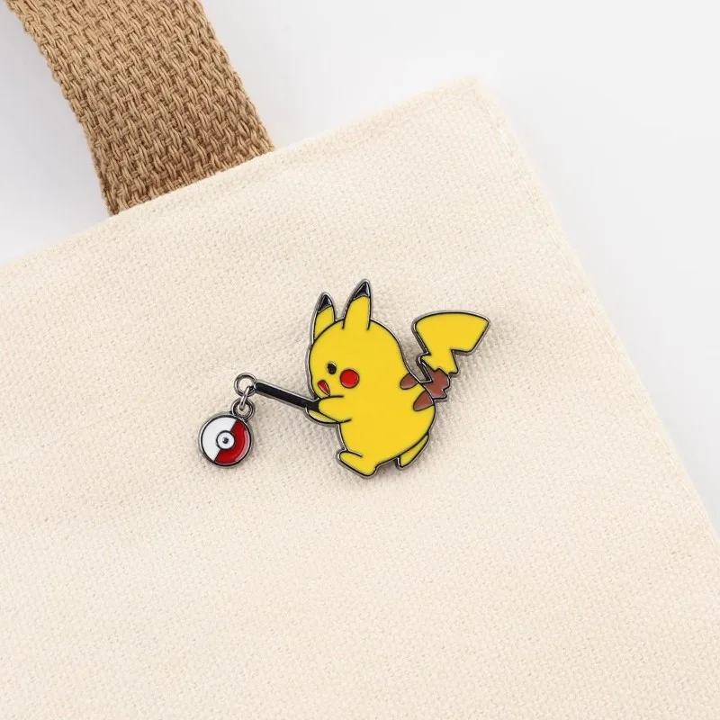 

Pokemon Cartoon Brooch Pikachu Creative Peripheral Students Cute Personalized Backpack Clothes Pencil Case Decoration Badge Gift