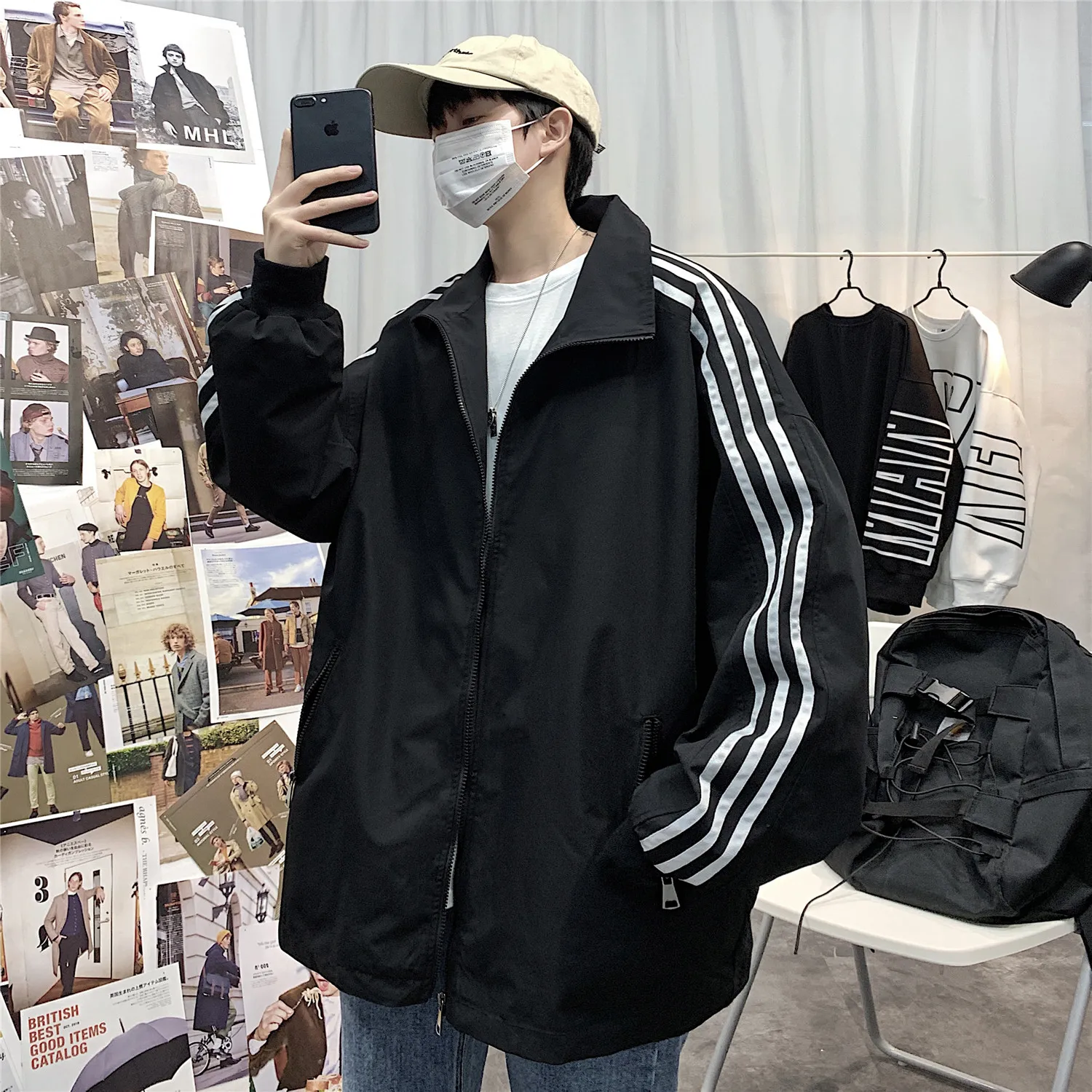 Thin jacket men's loose large size jacket tide spring, summer and new Hong Kong wind jacket youth joker men's student spring
Thin jacket men's loose large size jacket tide spring, summer and new Hong Kong wind jacket youth joker men's student spring