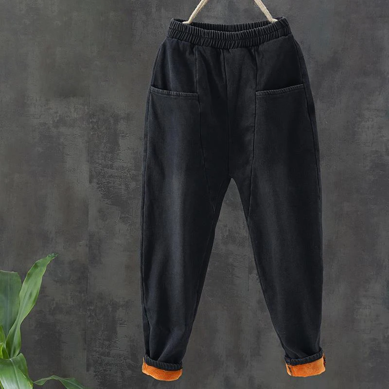 2023 Autumn Winter Women Warm Trousers Elastic Waist Slim Fit Fashion Pocket Jeans Casual Loose Plush Thicken Simple Harem Pants
2023 Autumn Winter Women Warm Trousers Elastic Waist Slim Fit Fashion Pocket Jeans Casual Loose Plush Thicken Simple Harem Pants