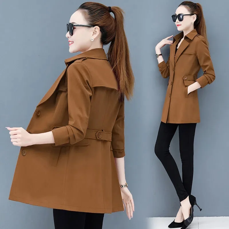 Windbreaker Jacket Women's 2024 Spring Autumn New Coat With Lining Medium Long Outerwear All-Match Temperament Overwear Female
Windbreaker Jacket Women's 2024 Spring Autumn New Coat With Lining Medium Long Outerwear All-Match Temperament Overwear Female