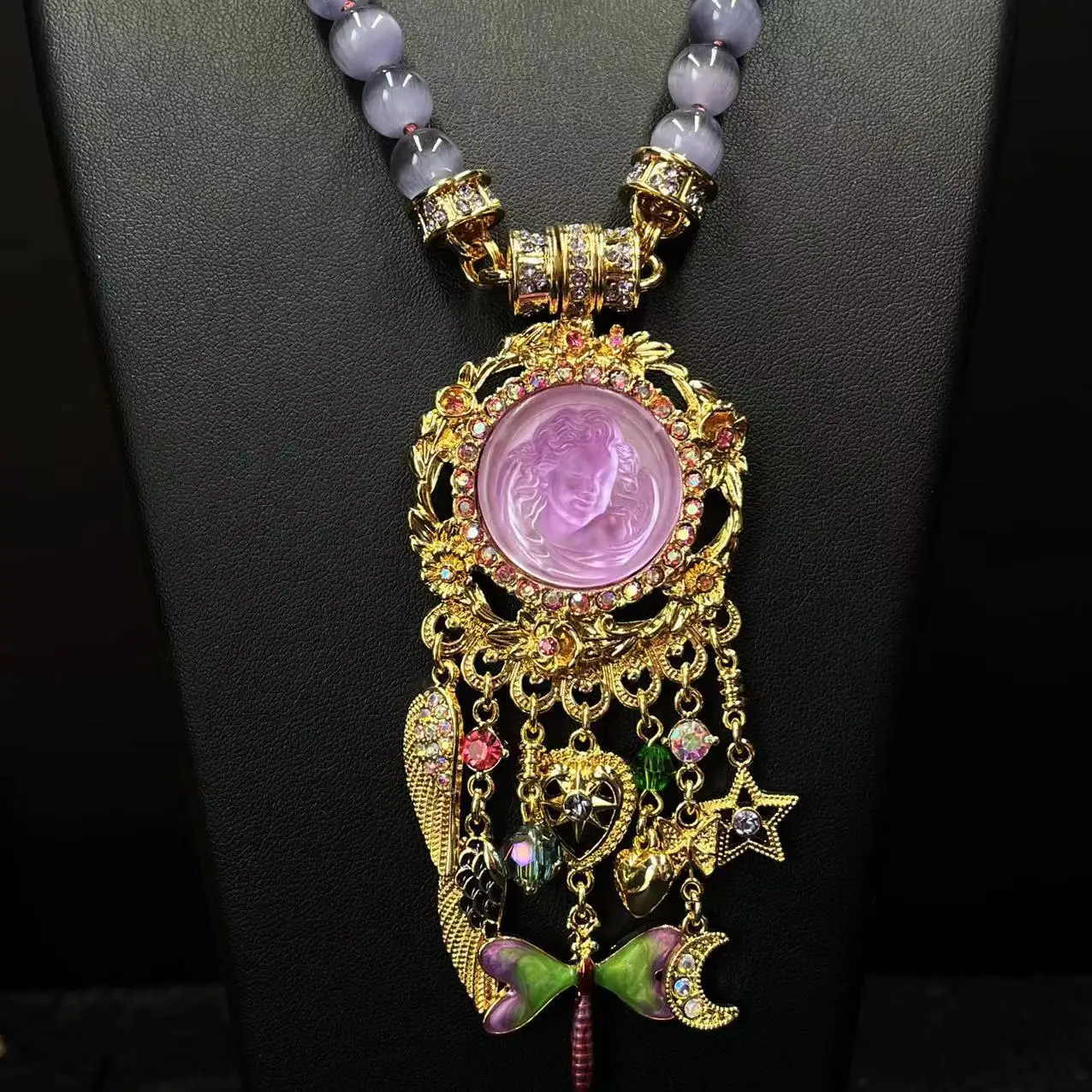 Moonlight Dream Angel Face Necklace KF Retro Wing Heart Star Moon Tassel Necklace 5 Mallzona Sa6f0890da69640299e99b79900345754g Moonlight Dream Angel Face Necklace KF Retro Wing Heart Star Moon Tassel Necklace Mallzona