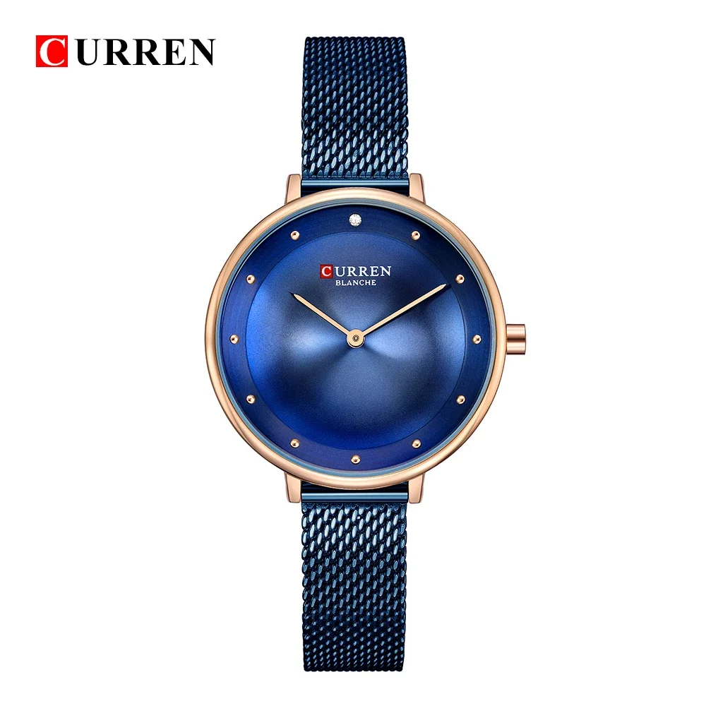 

CURREN 9029 Dropship Famous Brand Gold Silver Casual Quartz Watch Women Mesh Stainless Steel Dress Women Watches