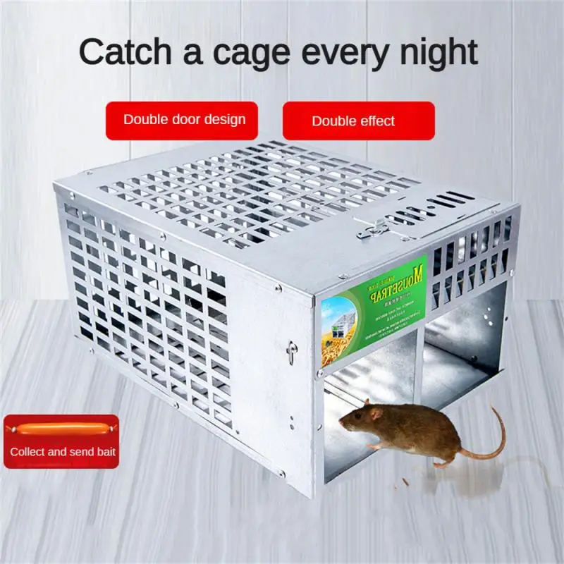 

Indoor Outdoor Rat Trap Rat Cage Iron Net Safety Non-toxic Pest Repeller Household Mouse Catcher Pest Control Products Reusable