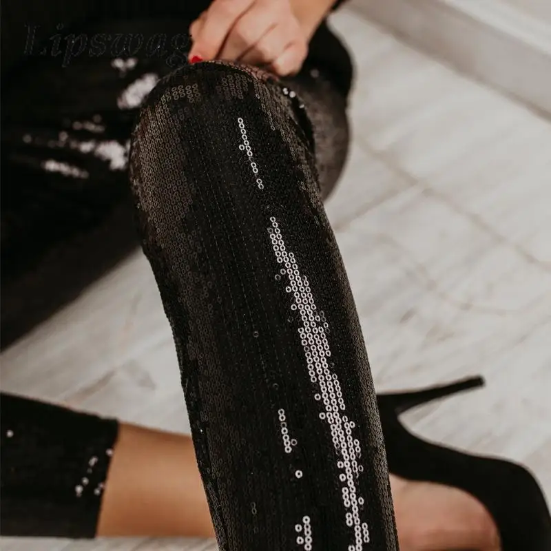 Модные блестящие черные облегающие брюки с блестками, элегантные однотонные Женские Блестящие Брюки-карандаш, весна-осень, повседневные офисные женские обтягивающие леггинсы
Модные блестящие черные облегающие брюки с блестками, элегантные однотонные Женские Блестящие Брюки-карандаш, весна-осень, повседневные офисные женские обтягивающие леггинсы