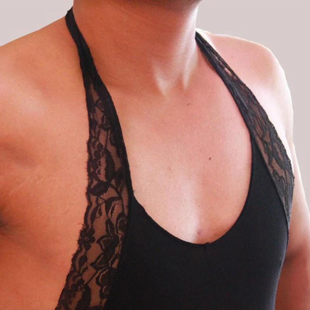 Men Sheer Black Mesh See Through Bodysuit Sexy Backless Jumpsuit High Stretch Leotard Lace Side Sissy Underwear Pouch Tights
Men Sheer Black Mesh See Through Bodysuit Sexy Backless Jumpsuit High Stretch Leotard Lace Side Sissy Underwear Pouch Tights