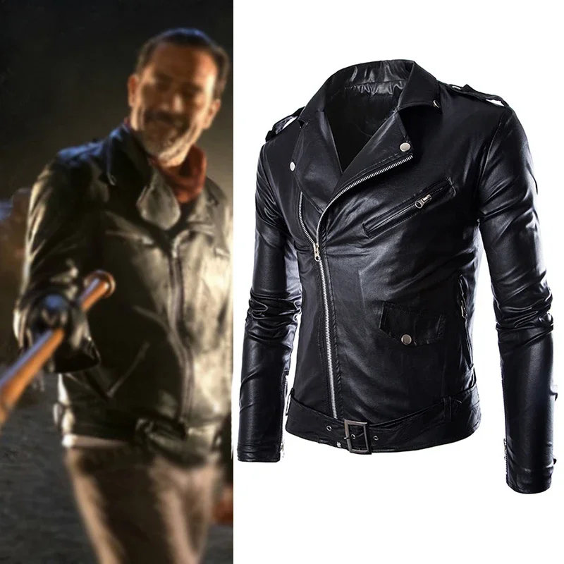 The Walking Dead Negan black white PU leather jacket coat men adult Halloween cosplay costume winter spring autumn coat
The Walking Dead Negan black white PU leather jacket coat men adult Halloween cosplay costume winter spring autumn coat