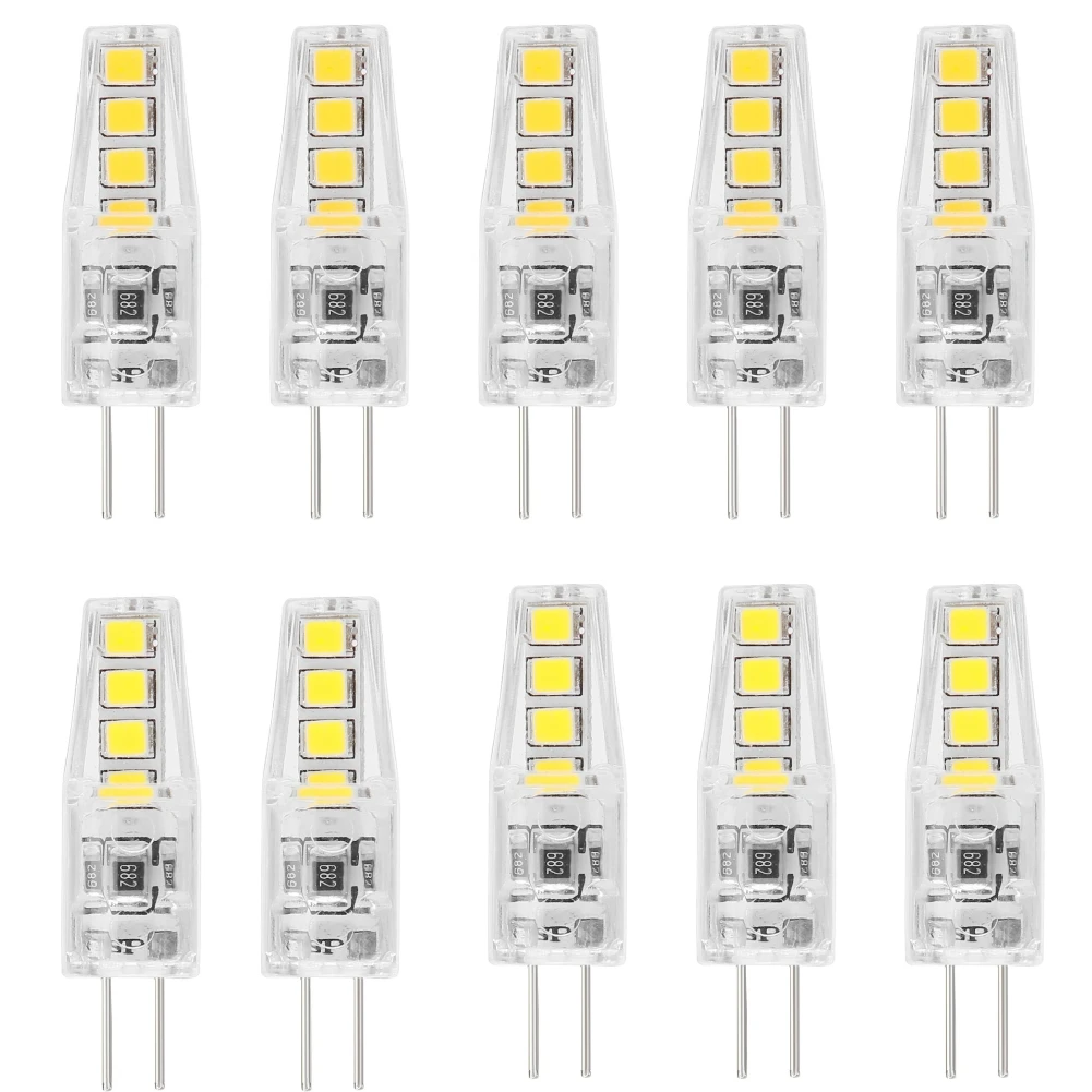 

5/10PCS G4 LED Lamp 8 LED 2W SMD2835 LED Bulb Warm/Cool White Chandelier Light Bulb 60 Degree Angle Silicone Replace Corn Lamp