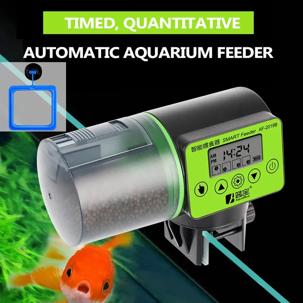 

With Feeder Feeding LCD Fish Aquarium Indicates Dispenser Smart Tank Timer Automatic Auto Adjustable Accessories