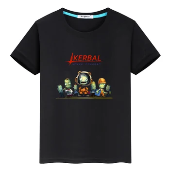Kerball Raum programm T-Shirts 100% Baumwolle Kawaii Druck T-Shirt niedlichen Grafik Cartoon Jungen/Mädchen T-Shirt Kinder Sommer Tops