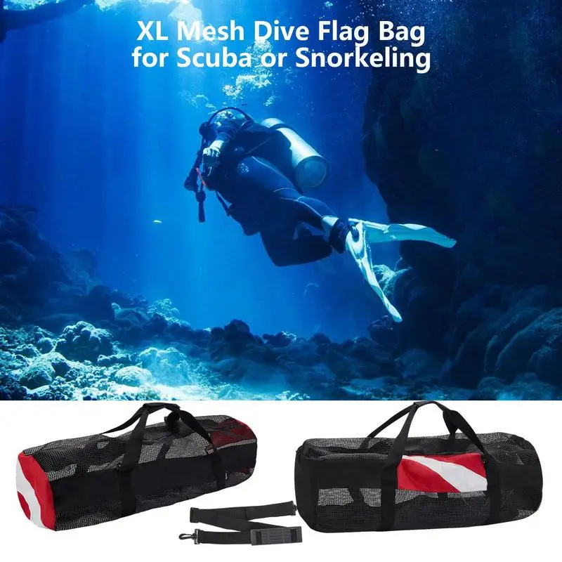 

Сверхбольшие пляжные сумки для дайвинга, портативная Сетчатая Сумка-тоут для подводного плавания с регулируемым плечевым ремнем, органайзер для снаряжения для подводного плавания