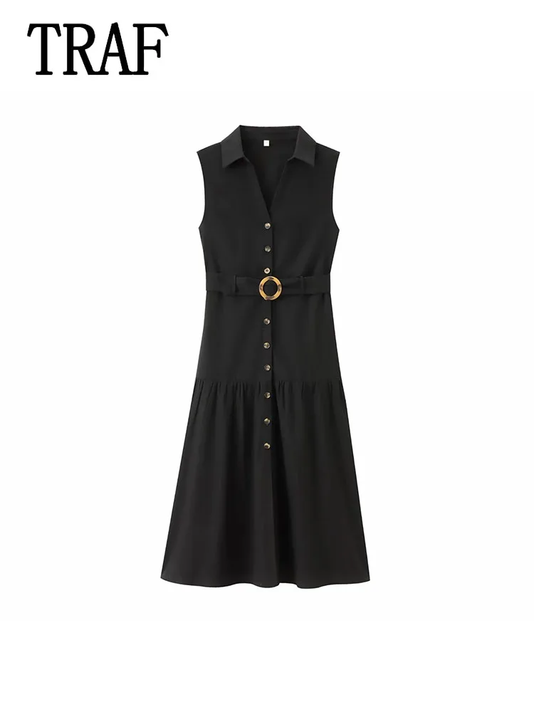 TRAF Women Linen Blend Long Dresses 2024 New Fashion With Belt Midi Dress Woman Short Sleeve Casual Party Dresses
TRAF Women Linen Blend Long Dresses 2024 New Fashion With Belt Midi Dress Woman Short Sleeve Casual Party Dresses