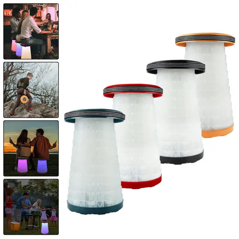 LED Light Portable Folding Chairs Telescoping Collapsible Stool For Outdoor Camping Fishing Travel Load Capacity 400lbs
LED Light Portable Folding Chairs Telescoping Collapsible Stool For Outdoor Camping Fishing Travel Load Capacity 400lbs