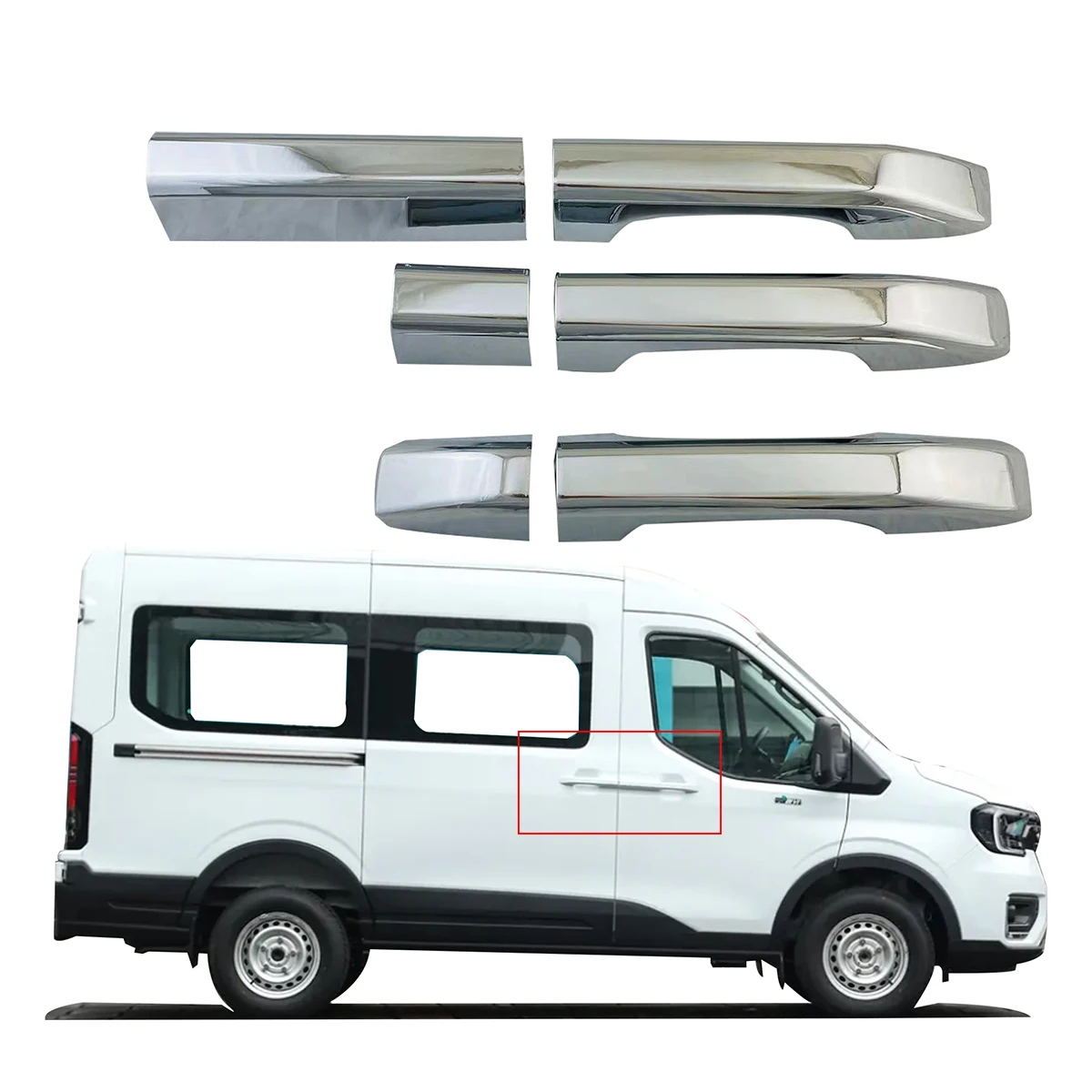 For Ford TRANSIT T8 2023 2024 New ABS Chrome Auto parts Door Handle Cover Trim Car Decoration Paste style
For Ford TRANSIT T8 2023 2024 New ABS Chrome Auto parts Door Handle Cover Trim Car Decoration Paste style